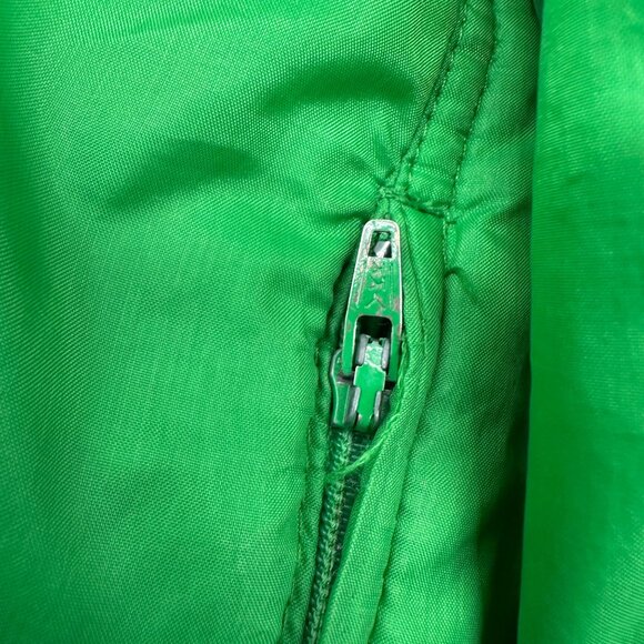 Vintage Green Puffer Coat Down Jacket 1970s Sunshine Tarp Unisex Taiwan X-Small - Picture 6 of 11